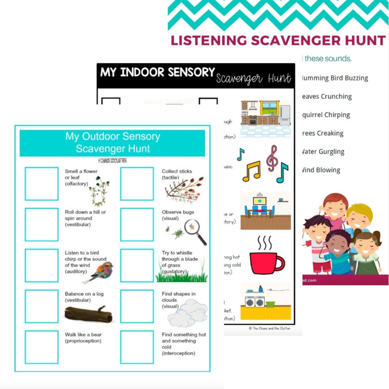 sensoryscavengerhuntcollage Sensory Processing Explained