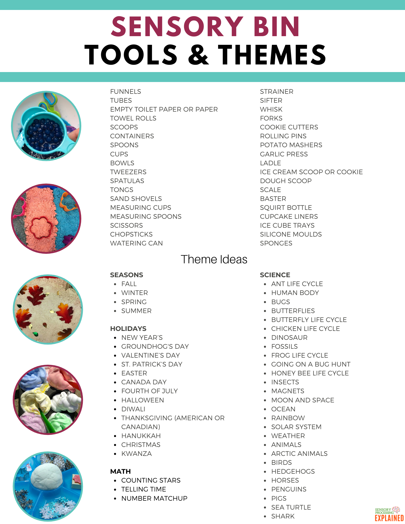 Sensory Resource Printable Pack Sensory Processing Explained