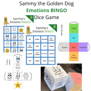 Sammy the Golden Dog Emotions Bingo - Creating Connections Toolkit